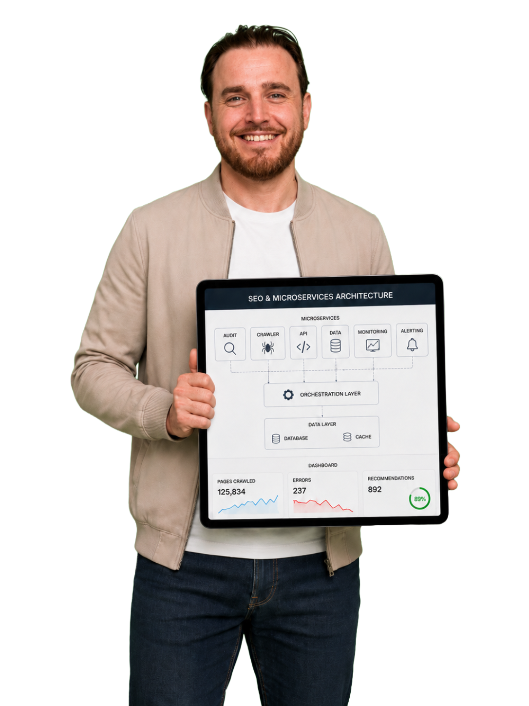 Expert outils SEO devant un poste de travail equipe