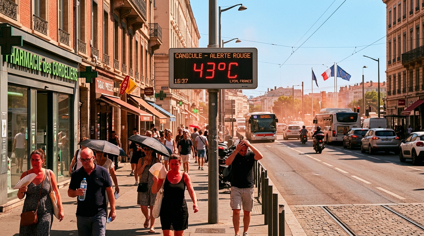 alerte canicule ce mercredi avec des températures jusqu'à 43°c. découvrez les dernières prévisions et les conséquences préoccupantes de cette vague de chaleur exceptionnelle.