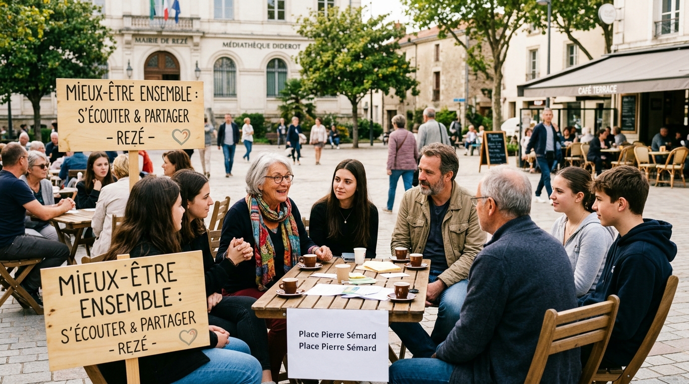 deux représentants du département organisent une table ronde près de nantes pour discuter des enjeux de la santé mentale et promouvoir le bien-être au sein de la communauté.
