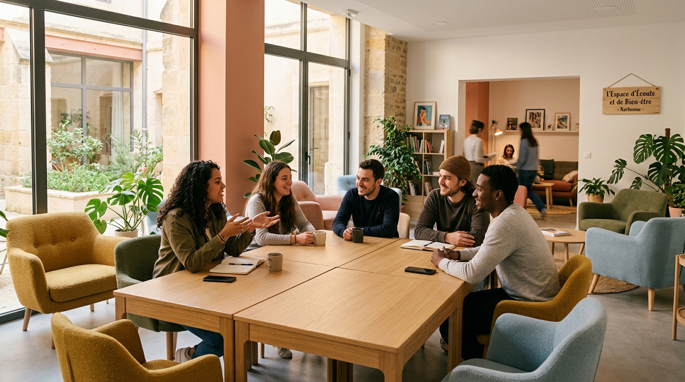 découvrez un espace innovant à narbonne dédié à la santé mentale des 18-30 ans, offrant soutien et espoir aux jeunes en souffrance psychique.