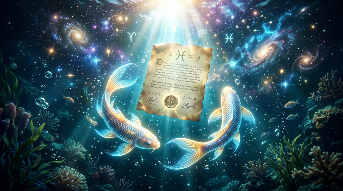 découvrez le message crucial à transmettre et le contrat décisif à signer aujourd'hui pour les poissons, afin de transformer votre destin grâce à l'astrologie.