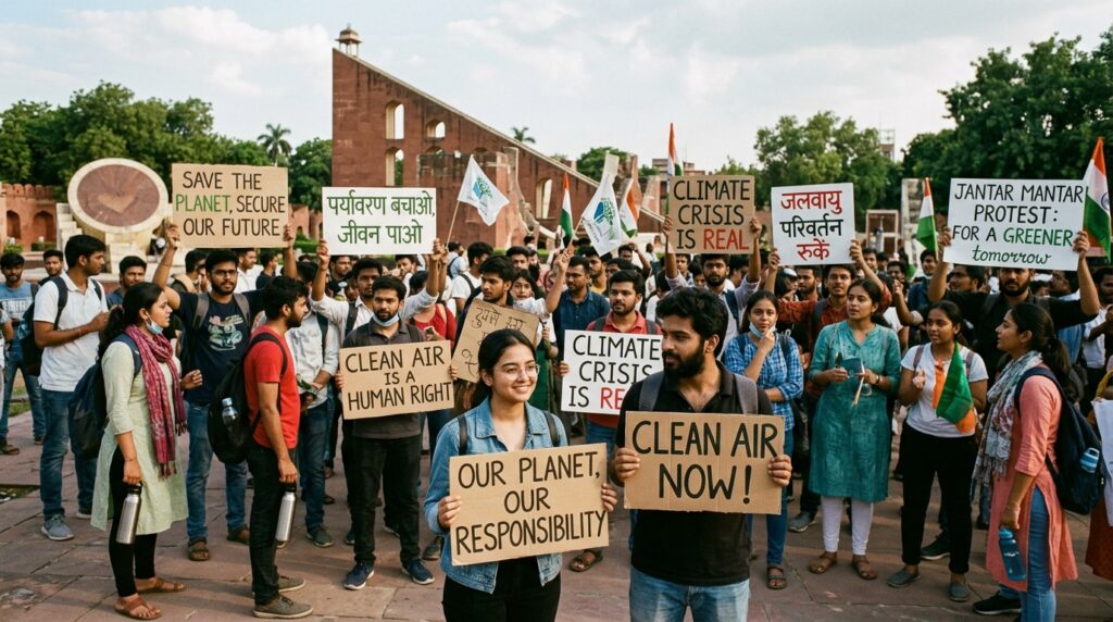 en inde, des étudiants engagés aux côtés de l'écologiste sonam wangchuk entament une grève de la faim pour dénoncer la corruption, appelant à un changement urgent.