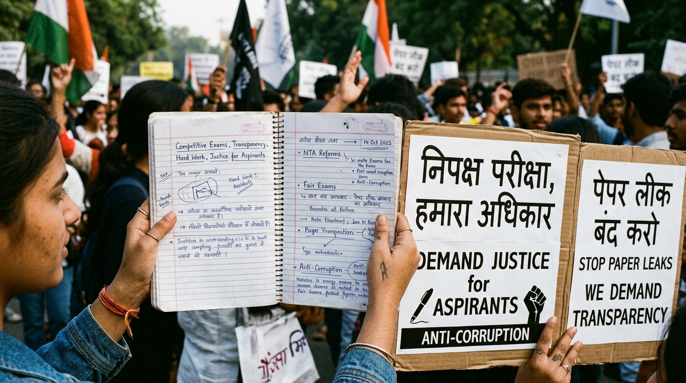 en inde, des étudiants soutenant l'écologiste sonam wangchuk entament une grève de la faim pour dénoncer la corruption et défendre l'intégrité.