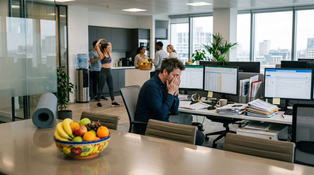 découvrez pourquoi les fruits gratuits et le yoga ne suffisent plus pour répondre aux véritables enjeux de la santé mentale au travail, et explorez des solutions adaptées pour un bien-être durable.
