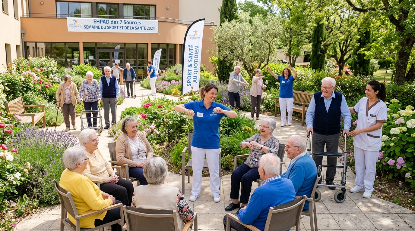 découvrez la mobilisation exemplaire à l’ehpad des 7 sources de bagnols lors de la semaine sport et santé, une initiative dédiée au bien-être et à l’activité physique des résidents.